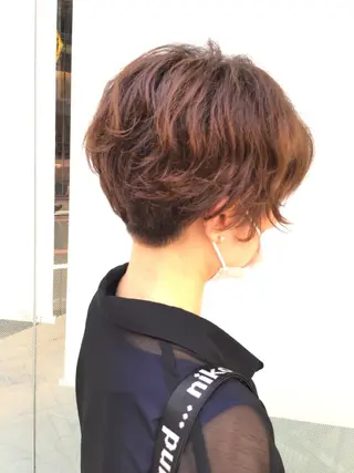 ショート カラー パーマ 奥野 貴哉のヘアスタイル