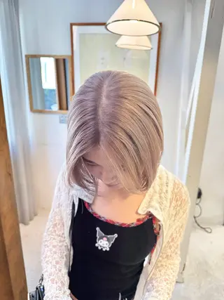 ミディアム カラー 透明感カラー/ハイト ーン/メイク/umiのヘアスタイル