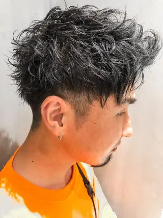 ショート メンズ パーマ amie高崎所属・高崎メンズパーマ 髪質改善TAKEのヘアスタイル