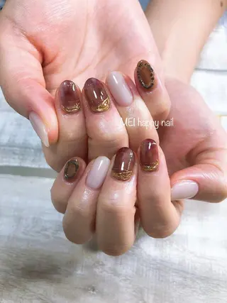 ネイル 北浦和 自爪育成ケアのネイルデザイン