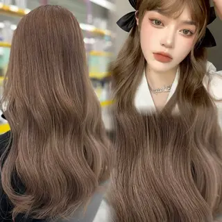 セミロング カラー ヘアアレンジ 💎韓国/ レイヤー カット/ 暖色🫧のヘアスタイル