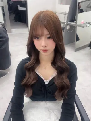 ロング カラー ヘアアレンジ メンズ シールエクステ🎀 羽エクステ🌙しぇるのヘアスタイル