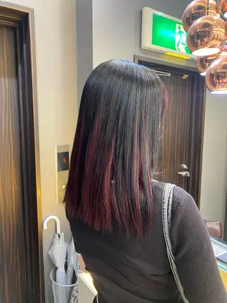 セミロング カラー noa 寒色系カラーブリーチのヘアスタイル