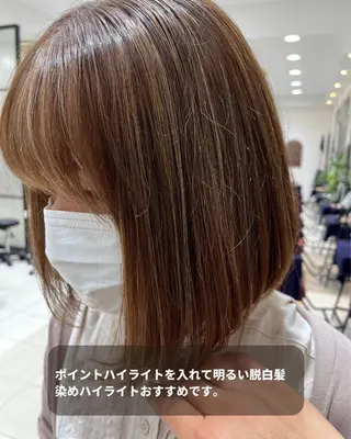 ミディアム カラー 長津 健一郎のヘアスタイル