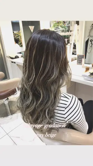 セミロング カラー 山崎俊輔/髪質改善 /バレイヤージュのヘアスタイル