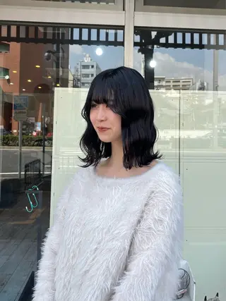 ミディアム カラー 村田梨乃/ minim hairのヘアスタイル