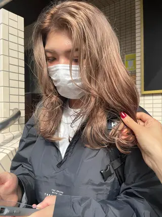 セミロング 仙田 遥のヘアスタイル