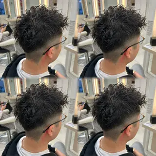 ミディアム パーマ メンズ 髪質改善/艶カラー/ メンズパーマ/鈴木のヘアスタイル