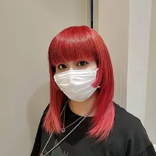 セミロング 社内カット講師・店長 菅原賢一のヘアスタイル
