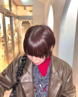 ショート カラー かどたはるな レイヤー/パーマのヘアスタイル