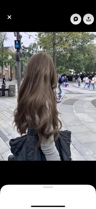 ミディアム カラー ヘアアレンジ Salowin原宿ash所属・‎透明感×艶髪 ‎🫒maki🎀のヘアスタイル