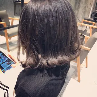 ミディアム カラー 髪質改善🌈縮毛矯正 荻原 達矢のヘアスタイル