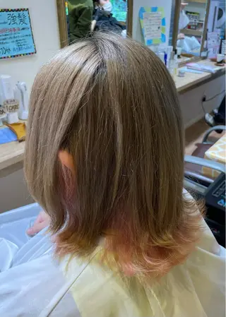 ミディアム カラー ヘアアレンジ 🍀ヘアケア特化✨ ナカザワ/air店のヘアスタイル