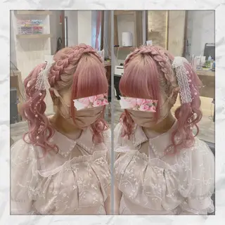 セミロング ヘアアレンジ ヘアセット/着付け 𓇼 松本 夏美𓇼のヘアスタイル