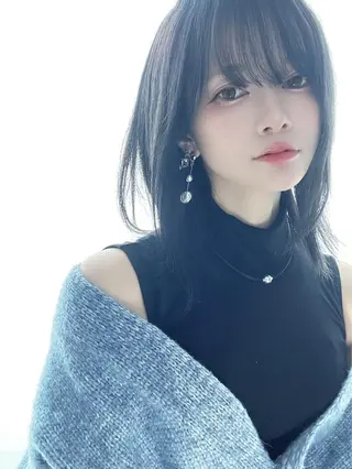 ミディアム パーマ 田中 アキオのヘアスタイル