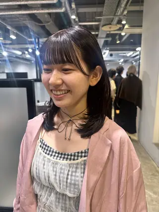 ミディアム 🌷モア 🌷暖色カラー・ボブのヘアスタイル