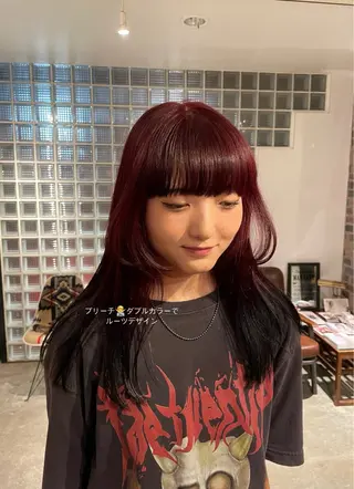 セミロング カラー MARIO HAIR DESIGN所属・艶カラー/カット 🌒Ameriのヘアスタイル