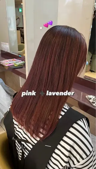 ロング カラー 八重樫 夢愛のヘアスタイル