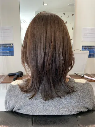 セミロング カラー ヘアアレンジ Rely 美空のヘアスタイル