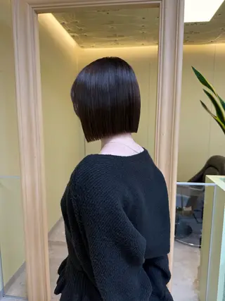 ショート カラー 伶風/ボブ/ ヘーゼルベージュのヘアスタイル