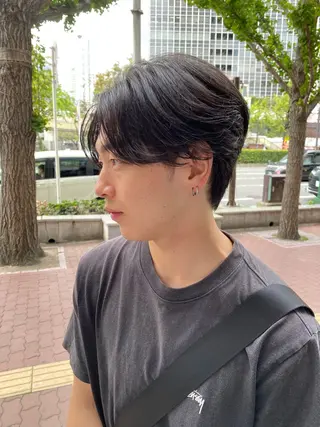 パーマ メンズ 心櫻/メンズパーマ/ ニュアンス/フェザーのヘアスタイル