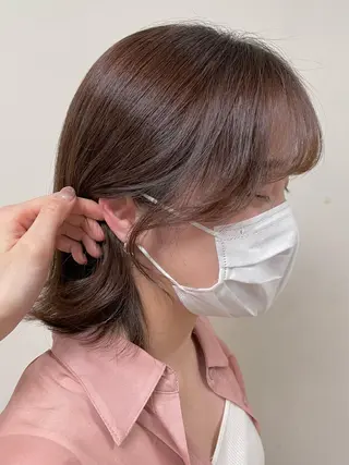 ミディアム カラー パーマ maoブリーチ無し 似合わせカラーのヘアスタイル