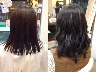 セミロング カラー 榎園 由美のヘアスタイル