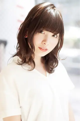 ミディアム カラー ディレクター ノナカのヘアスタイル