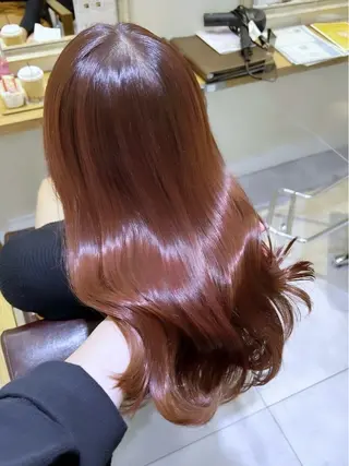 セミロング カラー 農添 杏のヘアスタイル