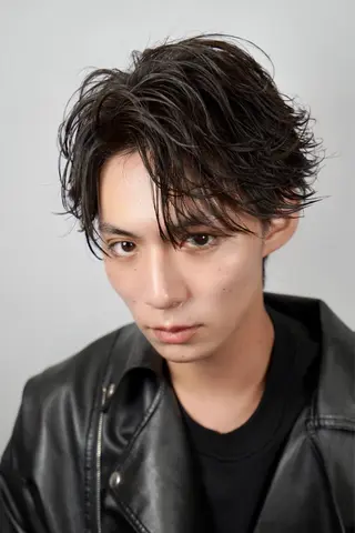 ミディアム カラー パーマ メンズ スパイキーショート メンズ特化/鈴木美璃のヘアスタイル