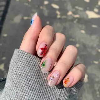 ネイル By moonネイル 🌷ワンホン/韓国風のネイルデザイン