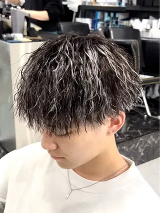 ショート カラー パーマ メンズ フウト/メンズカット /メンズパーマのヘアスタイル