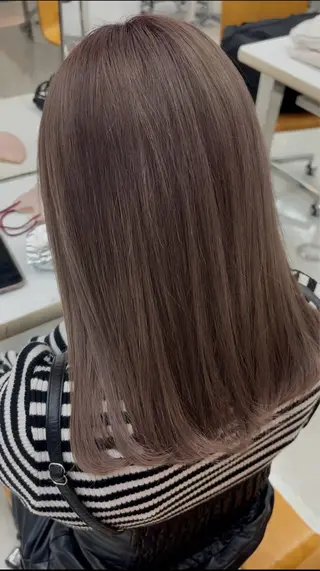 セミロング カラー 艶髪/透明感カラー /韓国ヘア/きょんのヘアスタイル