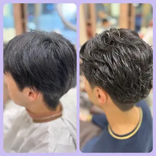 ショート パーマ 🐈‍⬛SARA🎀 メンズ縮毛矯正のヘアスタイル