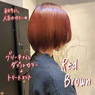 ショート カラー 暖色艶color / ボブ🦩Rioのヘアスタイル