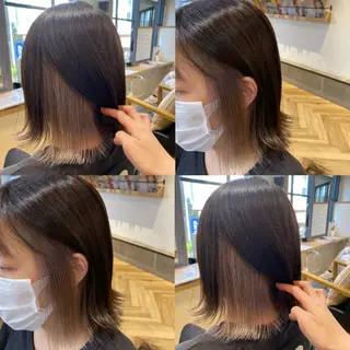 ショート カラー 艶カラー/韓国顔周り 🎀mamiのヘアスタイル