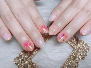 カラー ネイル MiKi Nai池袋 長さだし得意のネイルデザイン