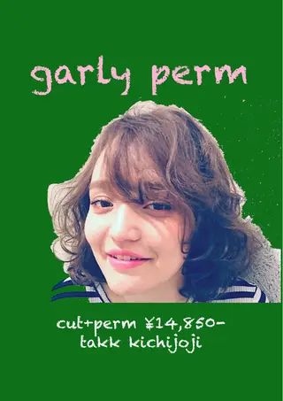 ミディアム パーマ takk design labのヘアスタイル