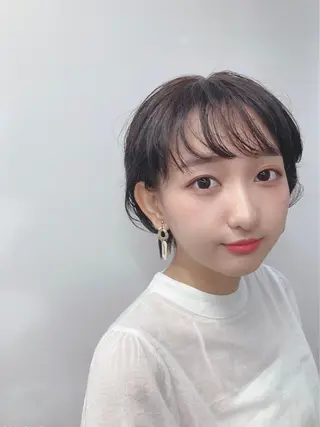 ショート カラー ブリーチ&似合せボブ 田中寛十のヘアスタイル