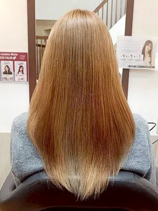 ロング MOLLA 浅香山店所属・谷口ゆめ/縮毛矯正/ 大人女子/眉ワックスのヘアスタイル