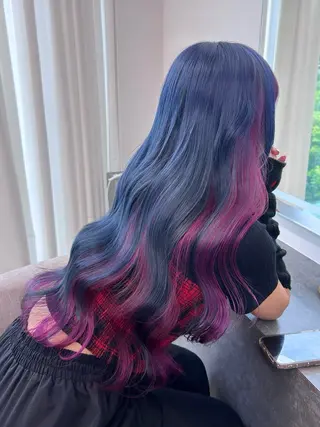 ロング カラー MARQUEE所属・Ayame / ハイトーンカラーのヘアスタイル