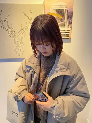 ショート カラー ヘアアレンジ 広島/ボブ/レイヤー 🌿‬wakabaのヘアスタイル