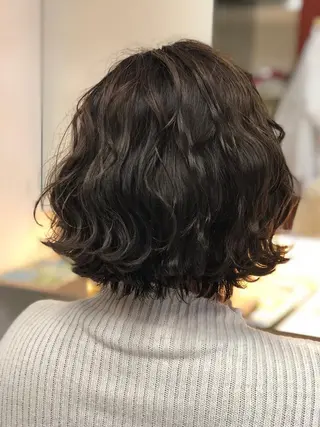 ショート カラー パーマ 髪質改善カラー🎗️ 滝沢純のヘアスタイル