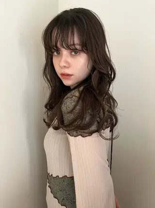 ロング パーマ GO TODAY シェアサロン 表参道Flos店所属・nishi fuyumiのヘアスタイル