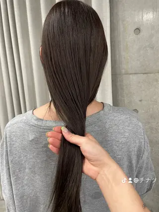 セミロング カラー パーマ 表参道/赤み無し 透明感 colorのヘアスタイル