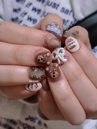ネイル 3dパーツ/流行り 👧shushu❤️のネイルデザイン