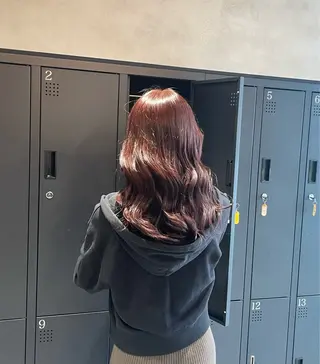 カラー 暖色/ハイトーン/ カラー/HBLのヘアスタイル