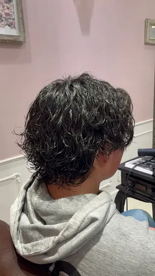 パーマ メンズ レイヤー/透明感/髪 質改善/メンズ/佐藤のヘアスタイル