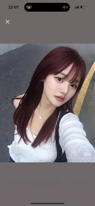 セミロング 🎀 うる艶透明感 カラー / 錦糸町のヘアスタイル