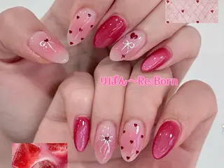 ミディアム りぼん Re:Bonrのネイルデザイン